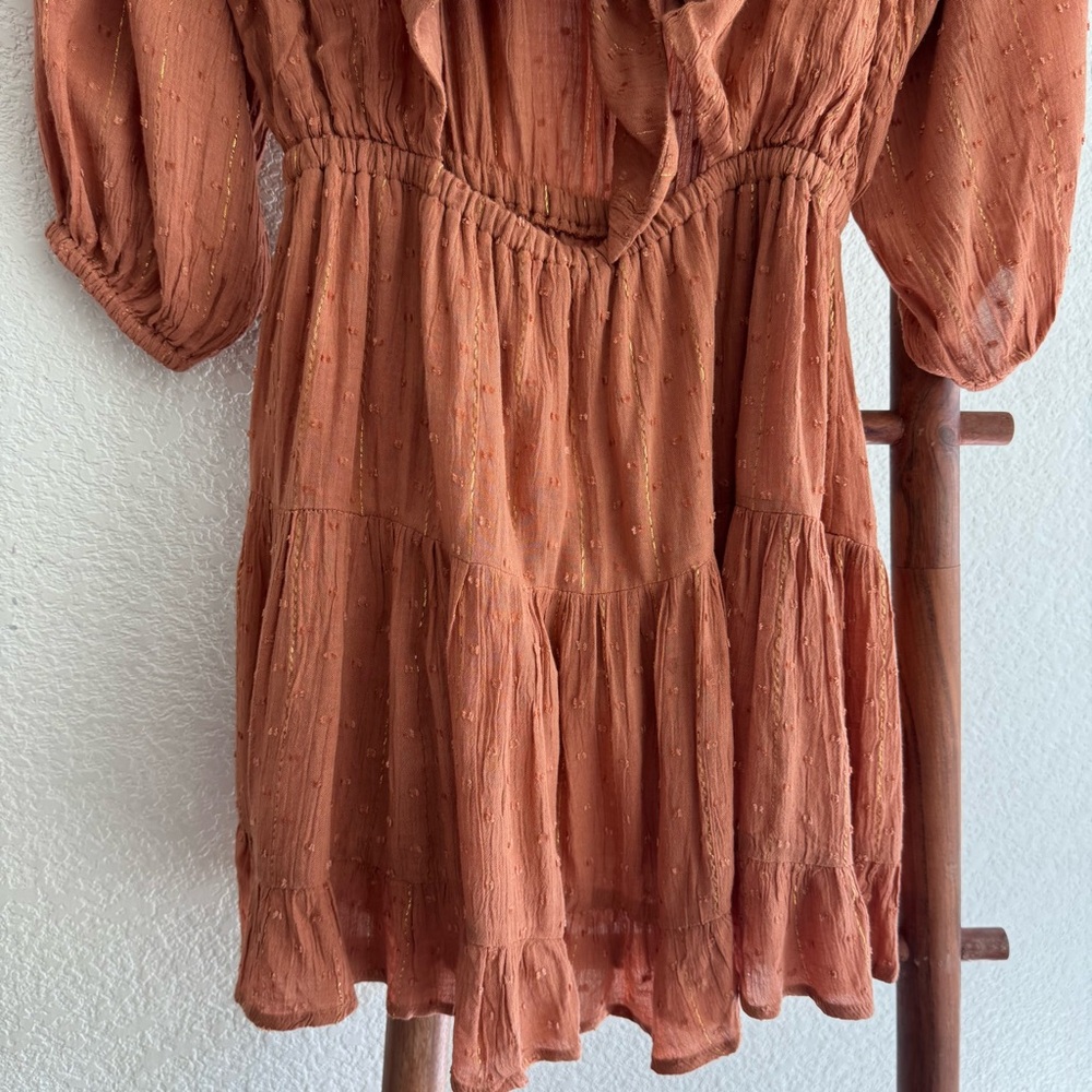 L*Space Stay Golden Beige Putty Tie Front Mini
Dress Size SP Small - Picture 5 of 12